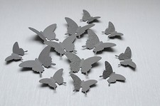32 Set 3D Schmetterlinge Grau Wanddeko Wandaufkleber Wandtatoo
