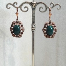 Granat Grüner Achat Ohrringe