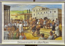 Rollbild Poster Schulwandkarte Sklavenmarkt im Alten Rom
