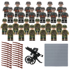 50pcs- WW2 Armee Soldaten Set Waffen Militär Polizei Mini Figuren Spielzeug Lego