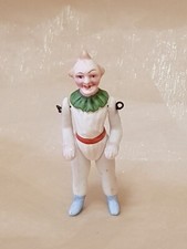 antik Puppe Mignonette Clown Biskuit Porzellan Puppenstube Miniatur Hertwig & Co