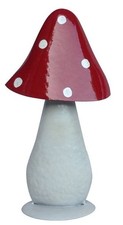 TrendLine Dekofigur Fliegenpilz Metall 33 cm weiß rot  Deko