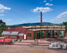 Vollmer 45758 - H0 Ringlokschuppen mit Türschließvorrichtung, sechsständig