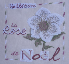 Stickbild-Kreuzstich-point de croix -DMC-Garn-Lilipoints- Christrose-Noel-Leinen