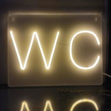Neon LED WC Schild Licht Deko