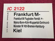 Zuglaufschild IC 2122 Frankfurt/M