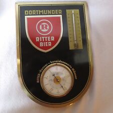 Dortmunder Ritter Bier Thermometer Barometer Wetterstation 50er/60er Jahre Rar!