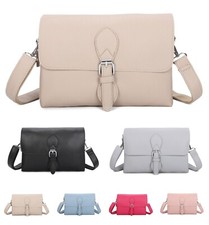 Umhängetasche Damen-Umhängetasche mit durchgehender Klappe Kuriertasche hinten Innentasche mit Reißverschluss