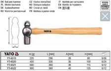 Yato Ausbeulhammer 225-900G
