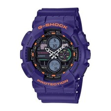 CASIO Herrenarmbanduhr G-SHOCK Chronograph GA-140-6AER Lila 51mm B-WARE