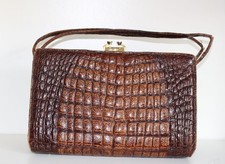 Krokodil leder handtasche - krokodil,