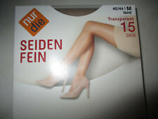 nur die Seidenfein hauchdünne glänzende Feinstrumpfhose 40/44 15 DEN hautfarben