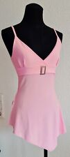 TOP  Babydoll Tunika in Babyrosa asymetrisch Schnalle und Falten Gr. 34 XS NEU