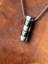 Magnet Halsketten Edelstahl Anhänger silber schwarz Unisex  Energetix Magnetschm