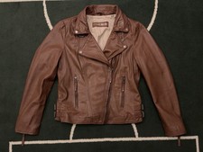 Freaky Nation Damen Lederjacke, Braunton, Größe XL