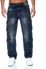 Herren Jeans Cargohose Baggy