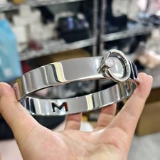 BDSM Bondage Halskette Halsband Hals Kragen Halsfessel Metall-Choker mit Schloss