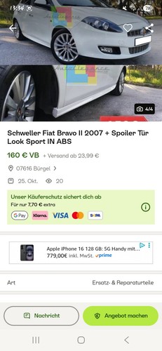 Fiat bravo 2007 schweller - fiat,