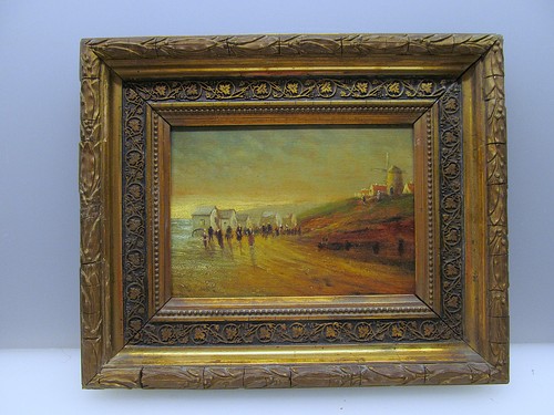 Altes ölgemälde meer strand - altes,
