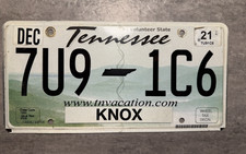 USA Nummernschild Kennzeichen License Plate Tennessee Knox