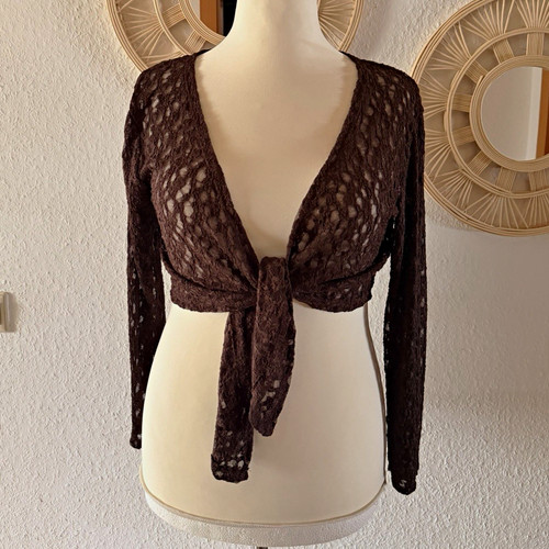 Braune spitzen wickeljacke - braune, |