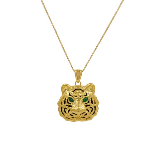 Tiger anhänger gelbgold 750 - anhänger,