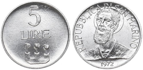 San marino lire 1972 1997 - san,