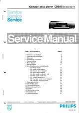 Service Manual-Anleitung für Philips CD 950 