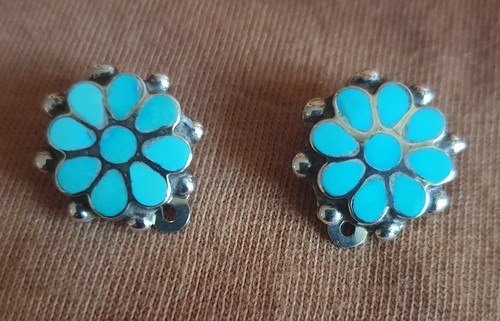 Florale zuni ohrringe clips - zuni,