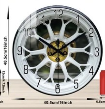 Wanduhr BBS Felge Leises Uhrwerk Holz Einzigartig Extravagant Werkstatt Küch1499