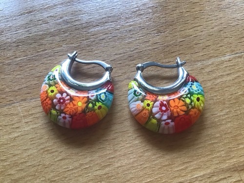 Hübsche millefiori ohrringe - millefiori,