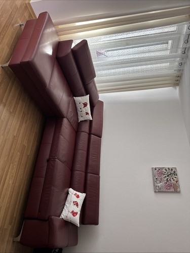 Bordeauxrotes ledersofa modern - bordeauxrotes,