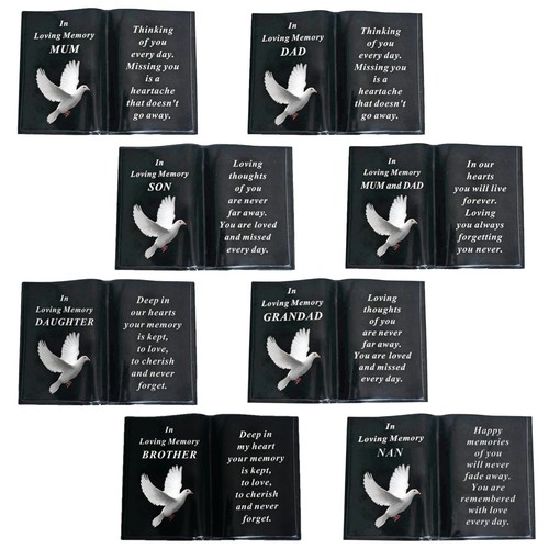 Grabstein gedenk offenes buch - grabstein,