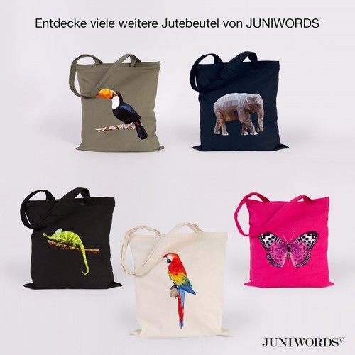 Juniwords jutebeutel low - juniwords, "low-poly