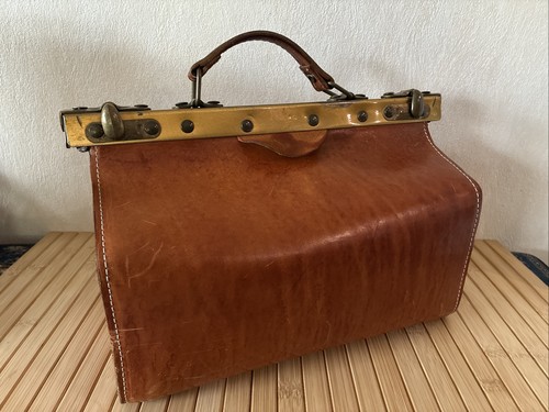 Vintage leder arzttasche - vintage,