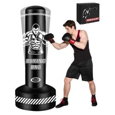 Boxsack stehender Erwachsene 180cm aufblasbar Kickboxen MMA Muay Thai Boxtrai...