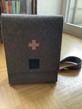 Hey Filztasche Grau mit Strasskreuz Umhängetasche Schultertasche