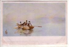 AK.SCHWEIZ.MALEREI.WILLIAM ROTHLISBERGER.FISCHER IM GROSSEN NETZ.