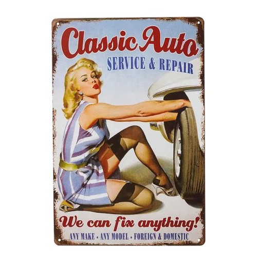 Blechschild classic auto - blechschild,