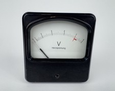 60er Jahre Bakelit Messgerät Einbauinstrument - Skalenbeschriftung Heizspannung