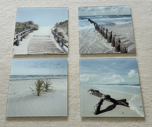Glasbilder 4er set meer - glasbilder,