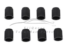 8X BLACK Plastic Tire Valves