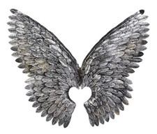 Wandskulptur Nostalgie Engelsflügel Wandflügel Eisen Wanddeko Metallflügel 73cm 