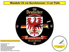 Deutschland Motiv - Bundesländer -Wanduhr 23 cm Durchmesser
