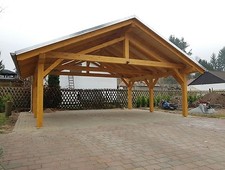 Doppelcarport Satteldach 6m x