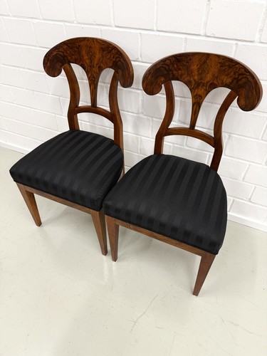 Paar biedermeier stühle - biedermeier, nuss