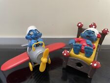 SUPER SCHLUMPF DUO IM BETT  & FLUGZEUG ✈️ SCHLÜMPFE SMURFS PUFFI SCHTROUMPFS
