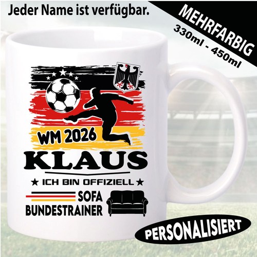 Tasse fußball 2026 name - fußball,