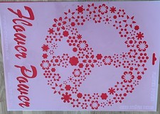 Schablone - A3 Flower Power Peace HS SB 741 Heike Schäfer - gebraucht