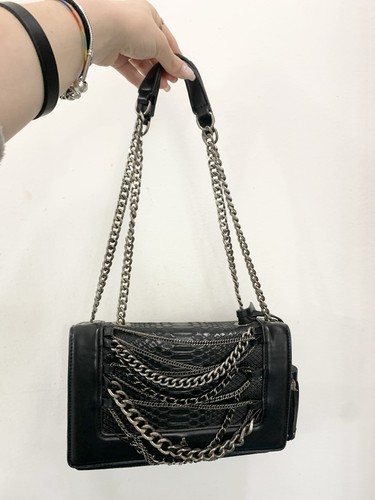 Schwarze schultertasche - schwarze,